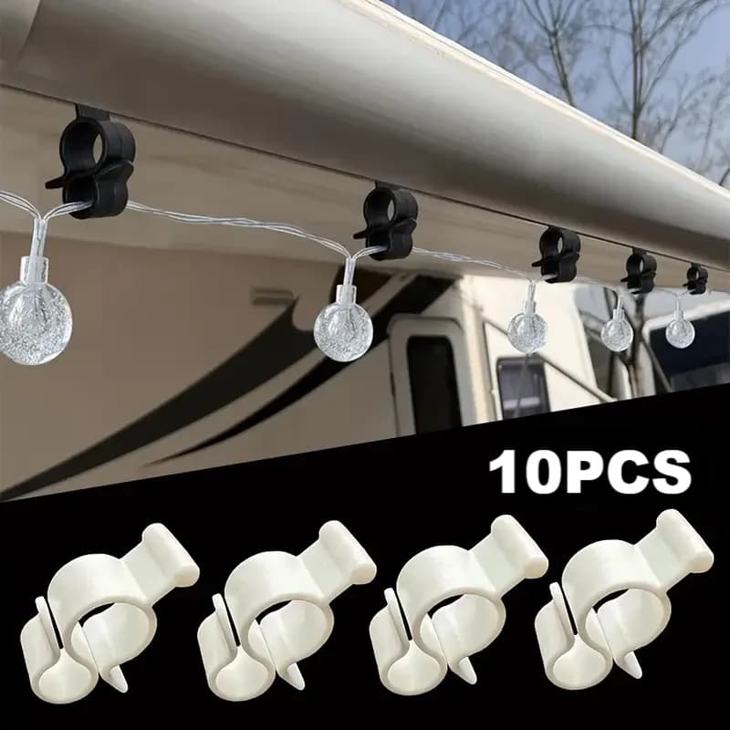 10 crochets de fixation pour auvent de caravane, crochets de suspension pour parasol, crochets de suspension pour linge de camping-car, crochets de suspension pour lampe de séchage de vêtements, acces
