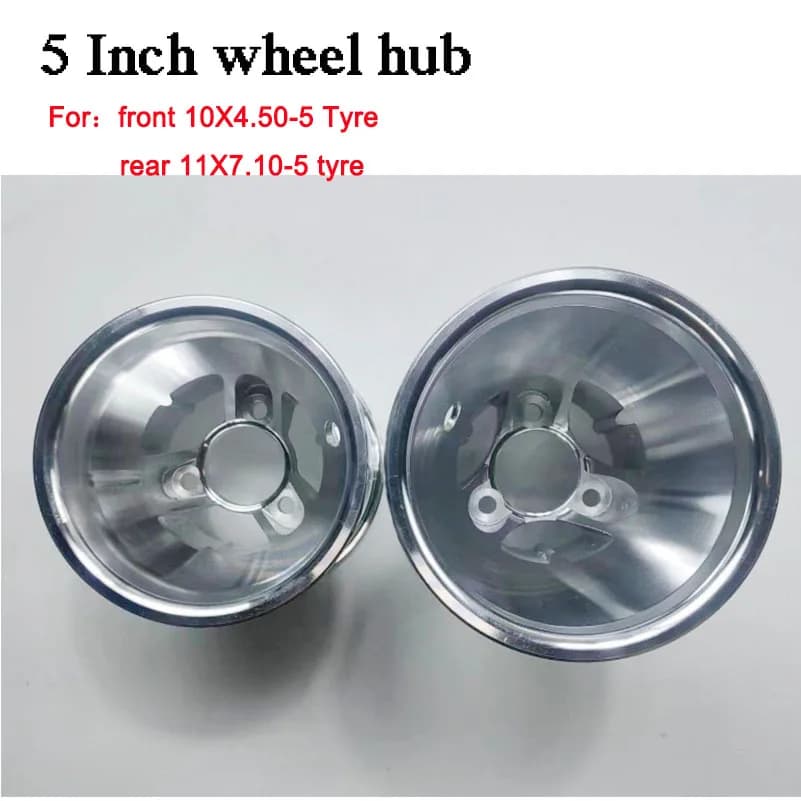 Jantes en alliage d'aluminium pour kart 10x4.50-5 125mm avant ou 11x7.10-5 180mm arrière, moyeu de roue 5 pouces pour voiture de karting 4 roues motrices