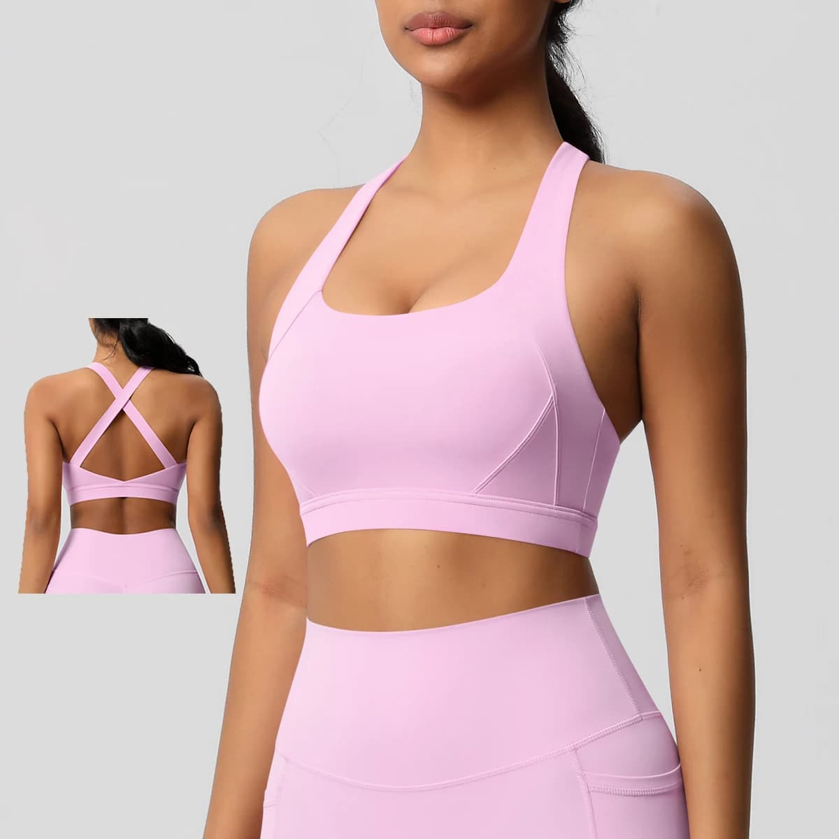 Femmes Fitness Yoga soutiens-gorge Sexy fronde beauté dos Fitness Push Up sport femmes sous-vêtement