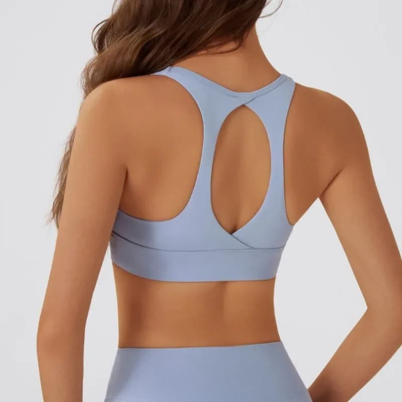 Soutien-gorge de sport Yoga pour femmes, coussin de poitrine amovible, haut à licou, Push-up, dos ou