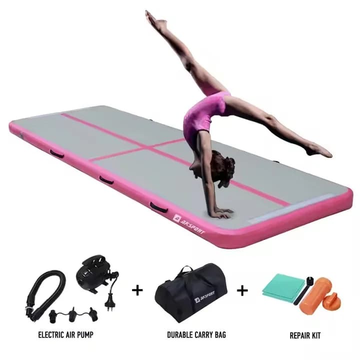 Tapis d'entraînement de Fitness Express, tapis de gymnastique gonflable avec piste d'air, avec Optio