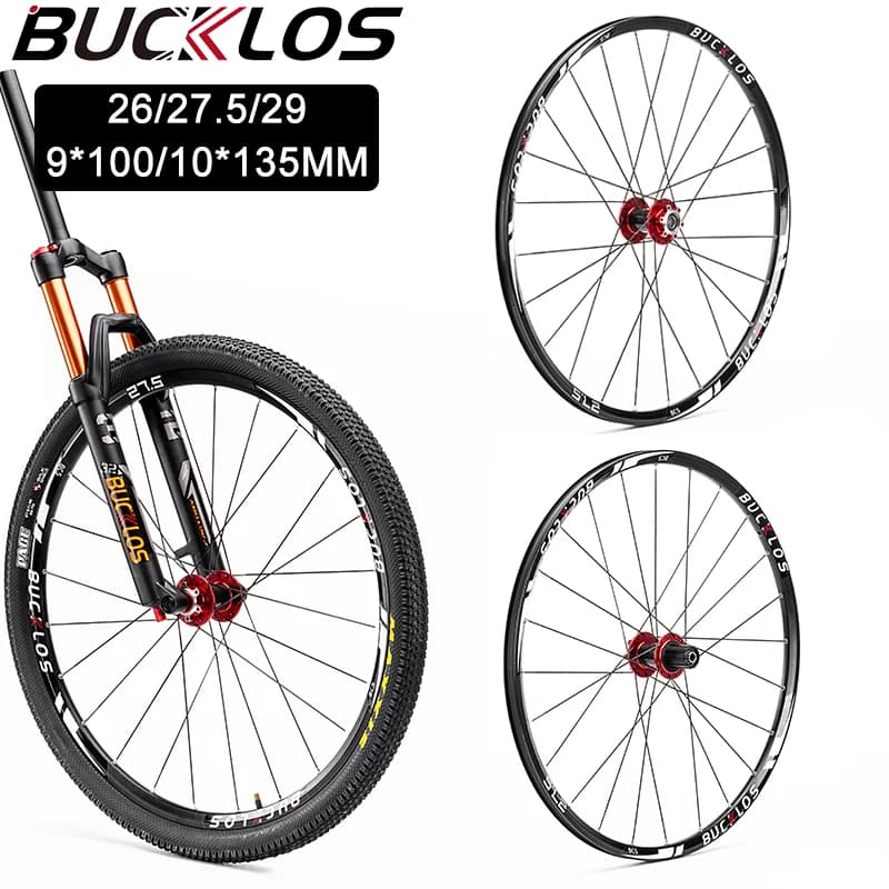 BUCKLOS vtt roues de vélo jante 26/27, 5/29 roue de VTT 9*100/10*135MM 15*100/12*142MM paire de roues vtt pour 7/8/9/10/11 vitesses
