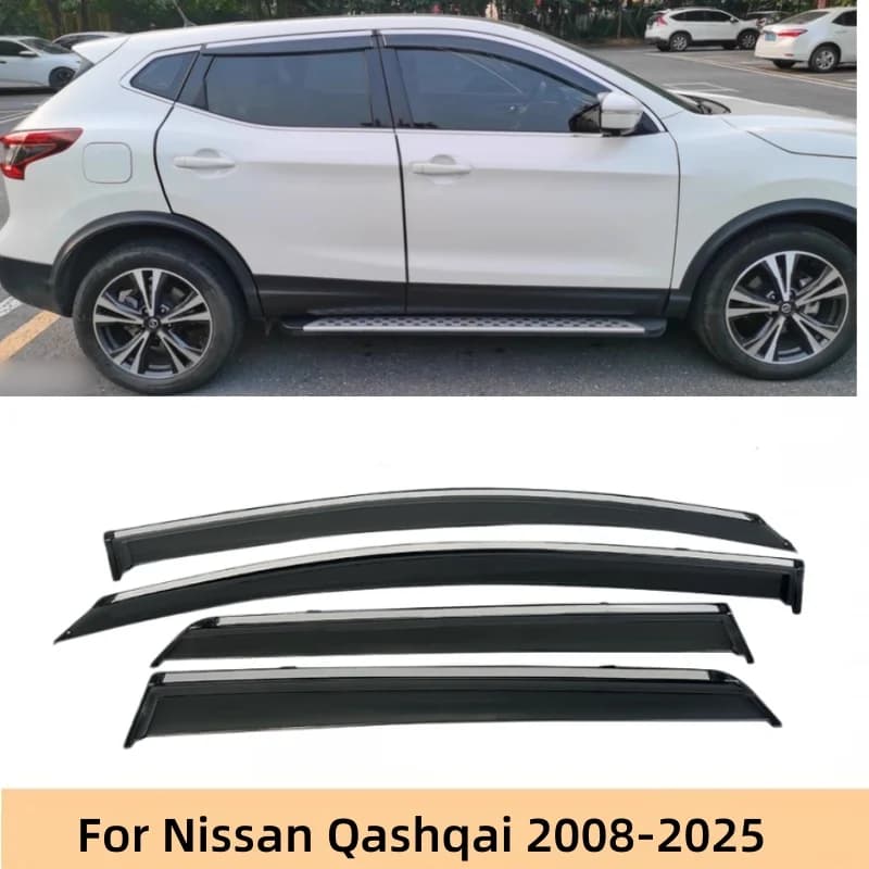 Déflecteur de visière de fenêtre de voiture, abri de protection contre la pluie, pour Nissan Qashqai 2008-2014 / 2015-2022 / 2023-2025