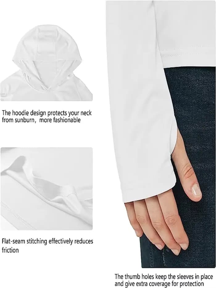 Femme sun protection sweat à capuche t-shirt manches longues