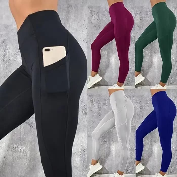Yoga Fitness femmes Leggings taille haute collants avec poche gymnastique entraînement course extens
