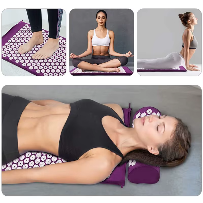 Tapis d'acupression Sensi, ensemble d'oreillers de Massage, applicateur pour le cou et les pieds, ta