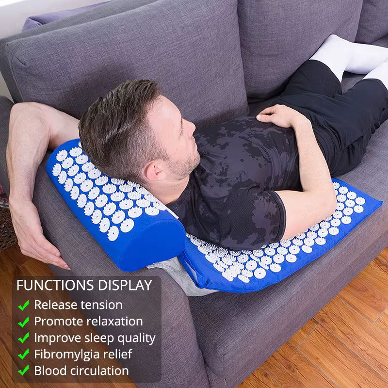 Tapis d'acupression Sensi, ensemble d'oreillers de Massage, applicateur pour le cou et les pieds, ta