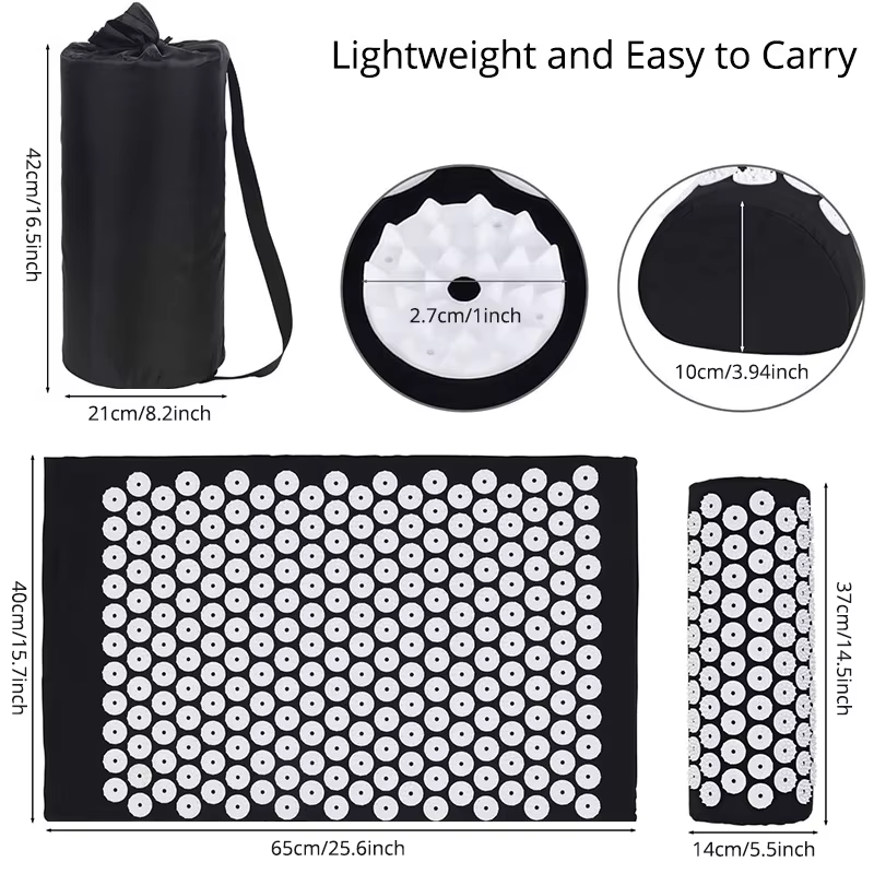 Tapis d'acupression Sensi, ensemble d'oreillers de Massage, applicateur pour le cou et les pieds, ta