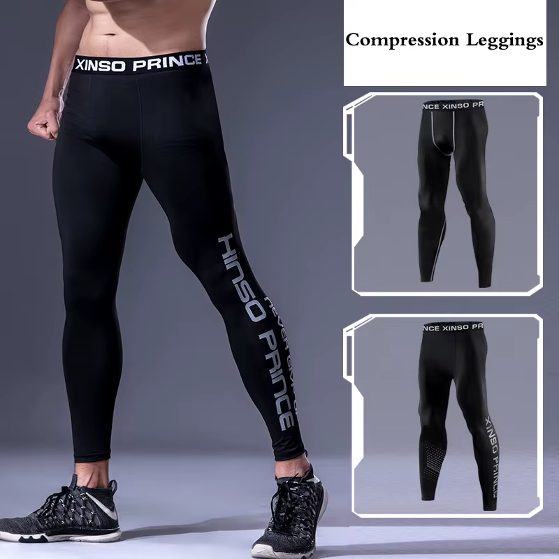 Pantalons de Compression de gymnastique serrés pour hommes séchage rapide vêtements de Sport collant