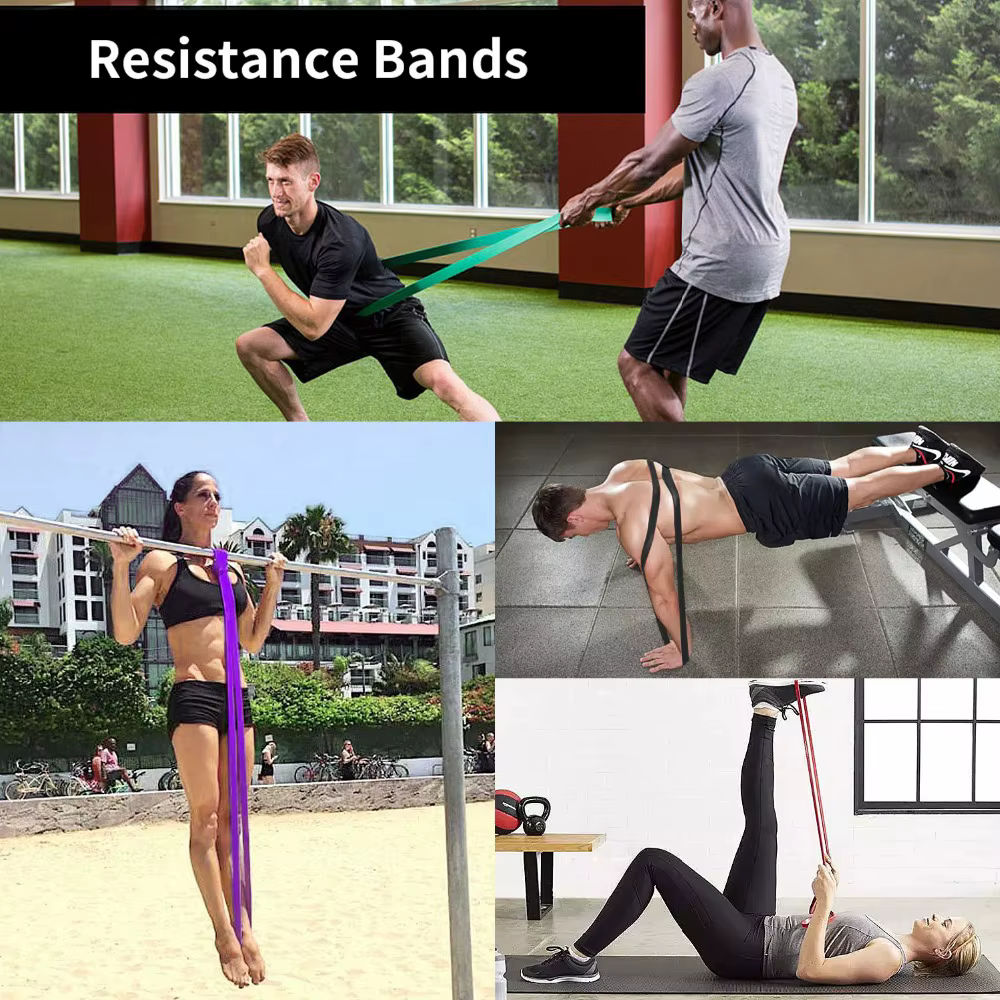 1 pièces Fitness bande élastique Tpe bande de résistance Yoga assistance bande de Tension Latex cord