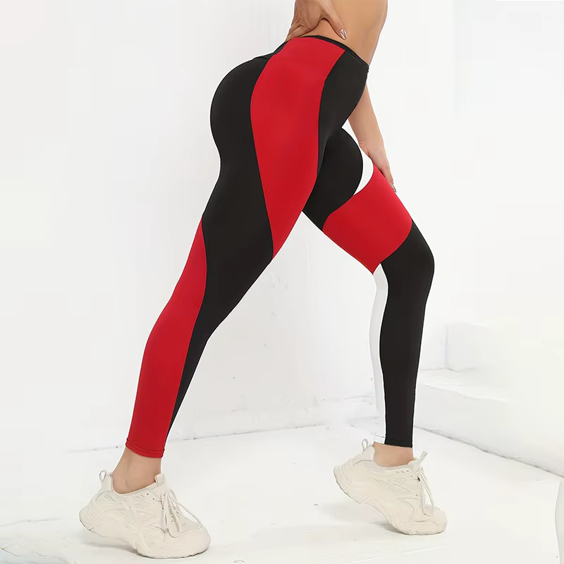 Leggings de pantalons de yoga taille haute colorés pour femmes Leggings d'entraînement de contrôle d