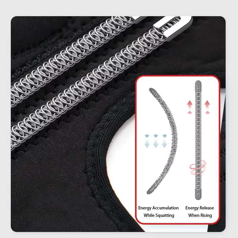 (1 pièce) genouillère Li-ning avec coussinet de Gel rotulien et 4 stabilisateurs à ressort doublure