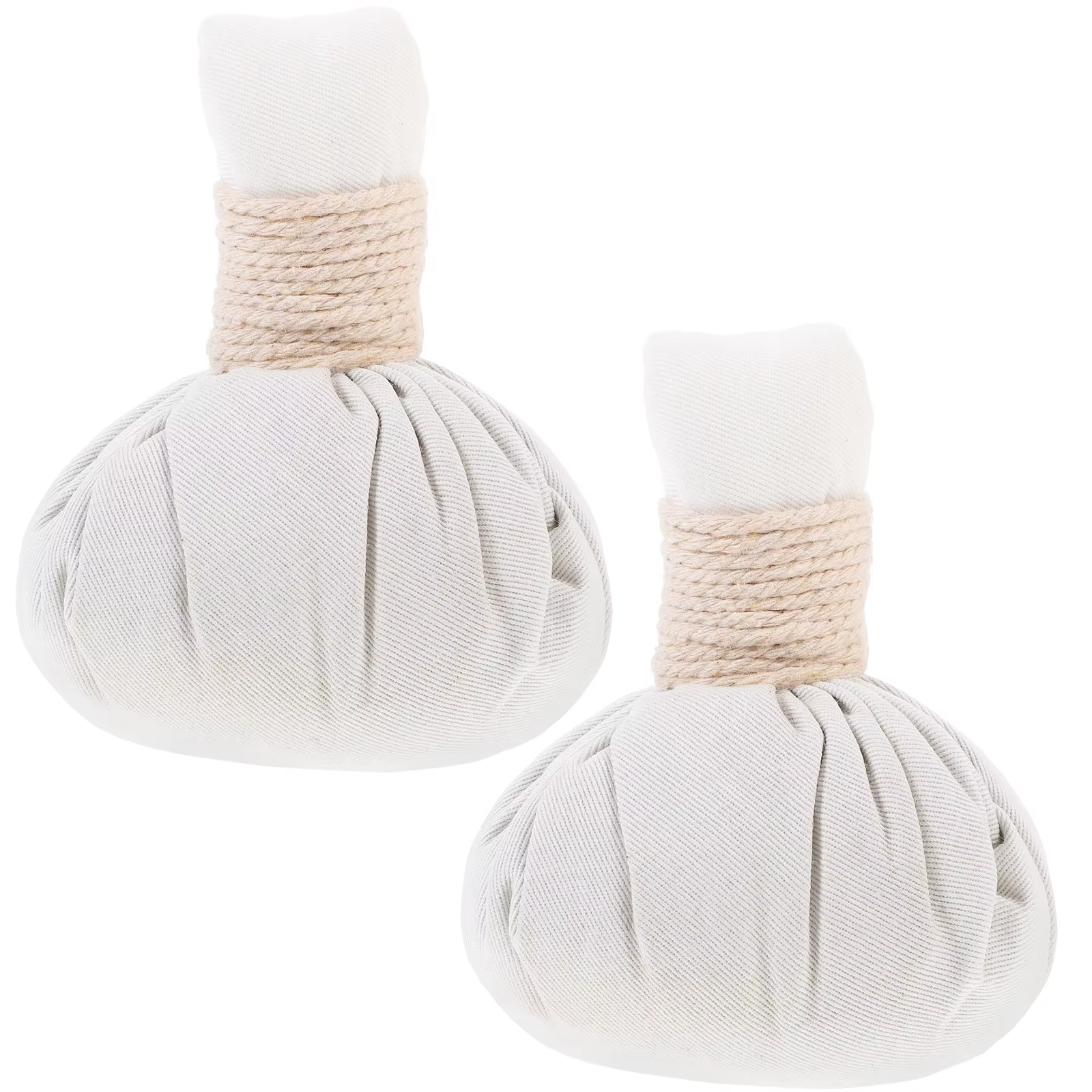 2 boules de massage aux herbes chinoises, compresses chauffantes pour spa, moxibustion, en coton nat