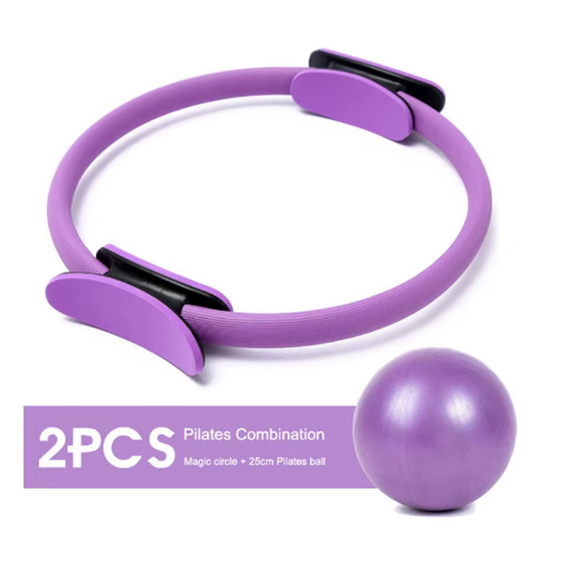 Ensemble d'équipement de Pilates 5 pièces-équipement de fitness d'étirement et de sculpture monochro