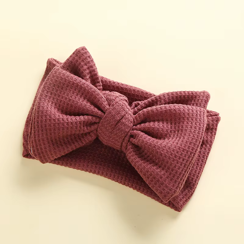 Accessoires pour cheveux de bébé fille, bandeau pour nouveau-né, couvre-chef en tricot, grand nœud, 