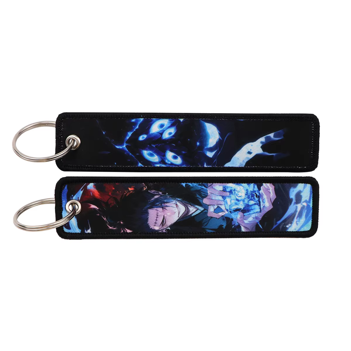 Porte-clés brodés Anime, étiquettes de clés Manga, porte-clés pour femmes et hommes, porte-clés de v