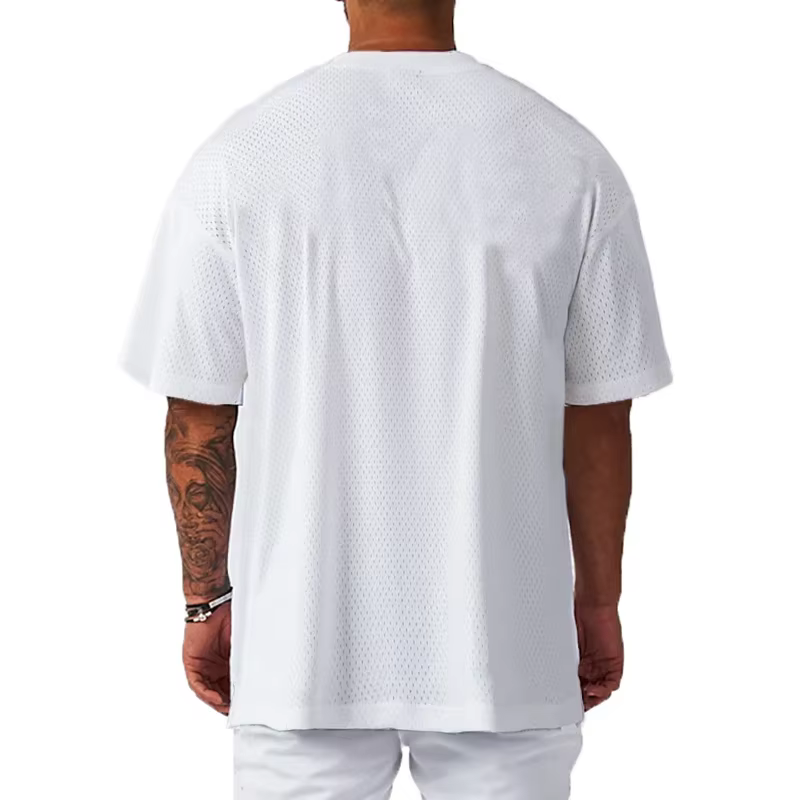 T-Shirts de Sport amples surdimensionnés à manches courtes, épaules tombantes, chemise de musculatio