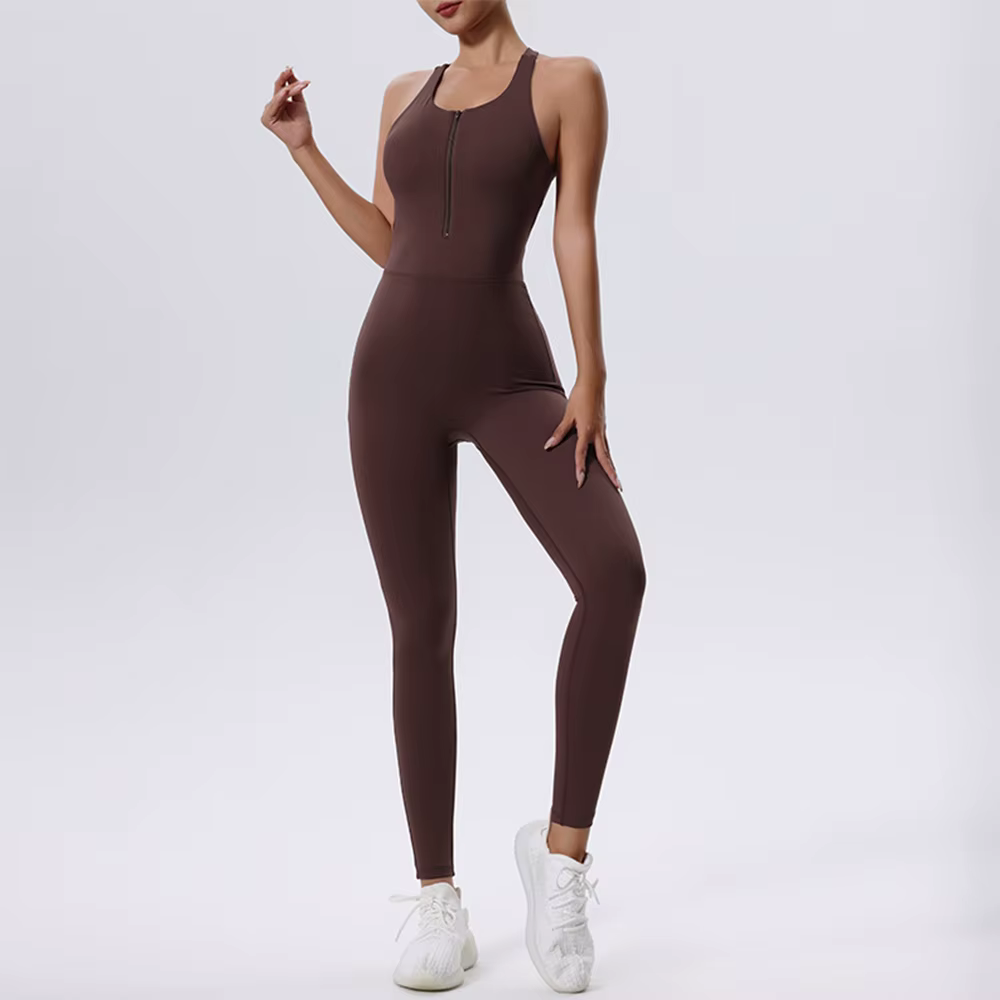 Combinaison de yoga dos nu sexy pour femmes, combinaisons de batterie d'entraînement sportif, barbot