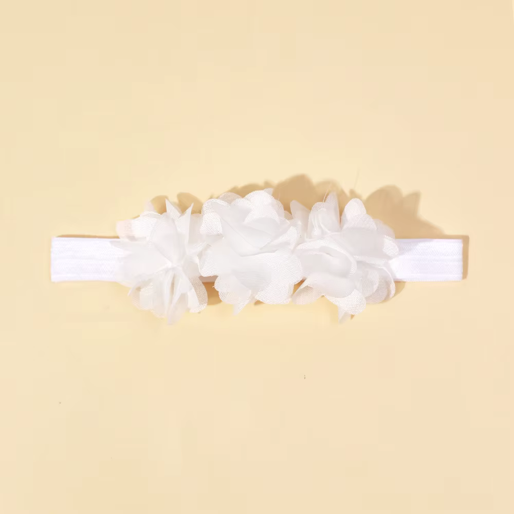 Bandeau artificiel astique en Mousseline de Soie Solide pour Bébé, Accessoire de Princesse pour Nouv