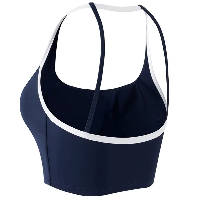 Soutien-gorge de sport pour femmes, coussinet fixe antichoc, sous-vêtements de course, entraînement,