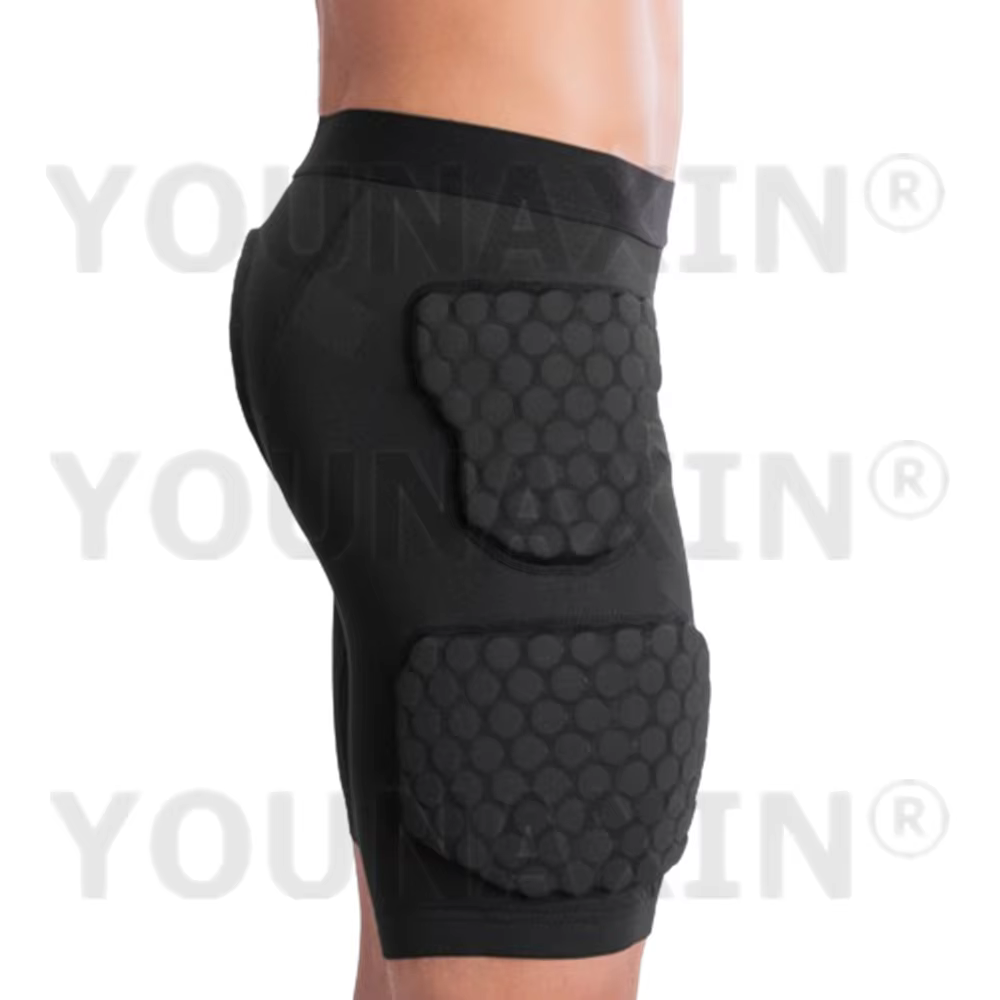 Shorts élastiques respirants anti-collision unisexes, bas de sport noirs, bas de basket-ball, footba