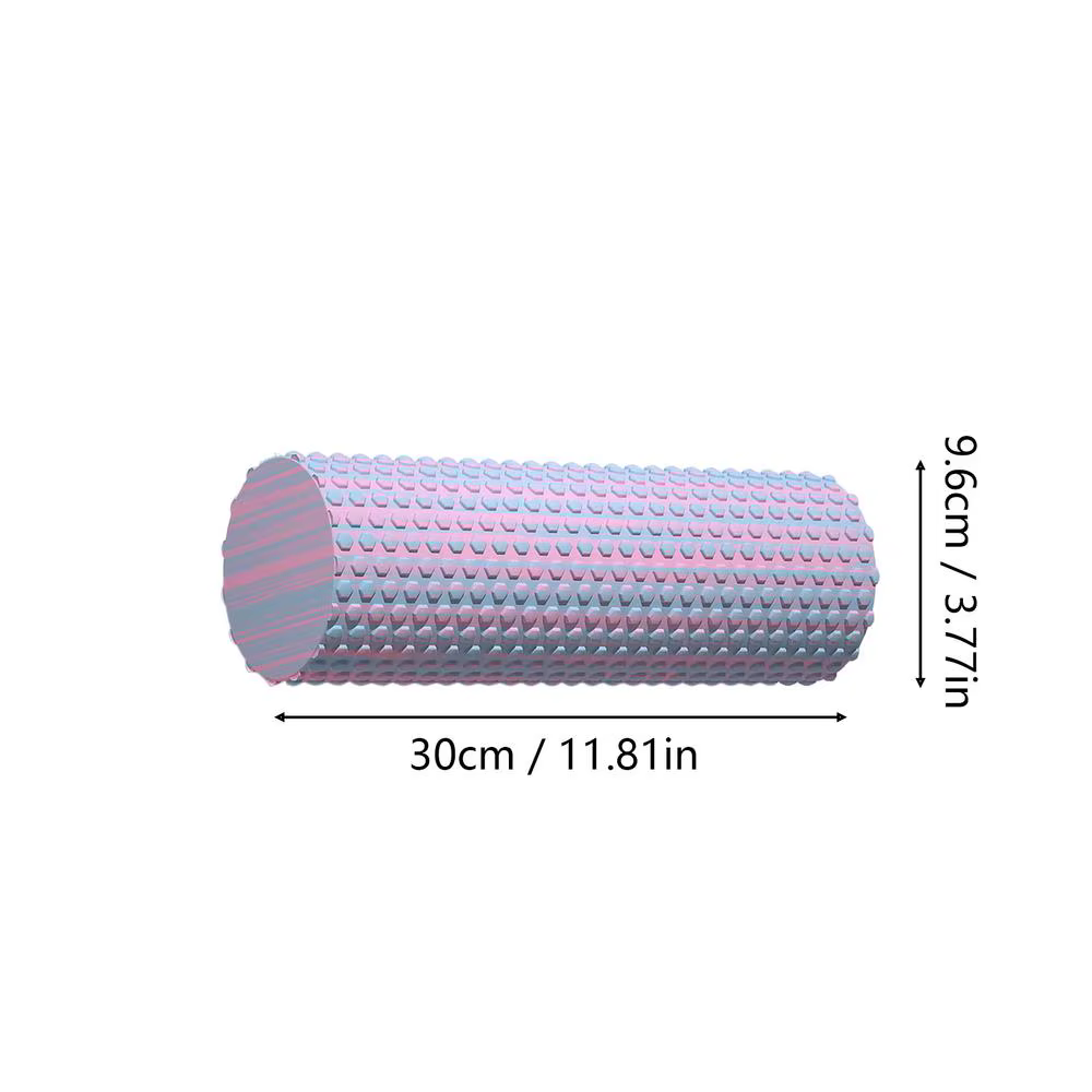 Rouleau de yoga rond en mousse EVA, rouleau hexagonal pour exercices de Pilates, entraînements à dom