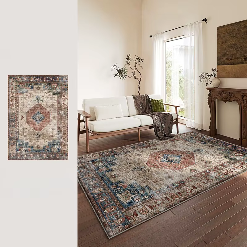 Tapis de Style rétro pour chambre à coucher, grande surface, décoration de salon, américain, moelleu
