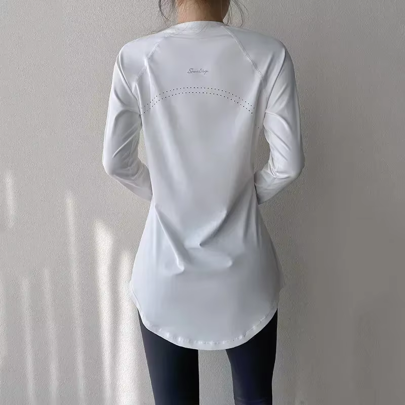 Vêtements de yoga à manches longues pour femmes, vêtements de sport pour femmes, chemisiers de cours