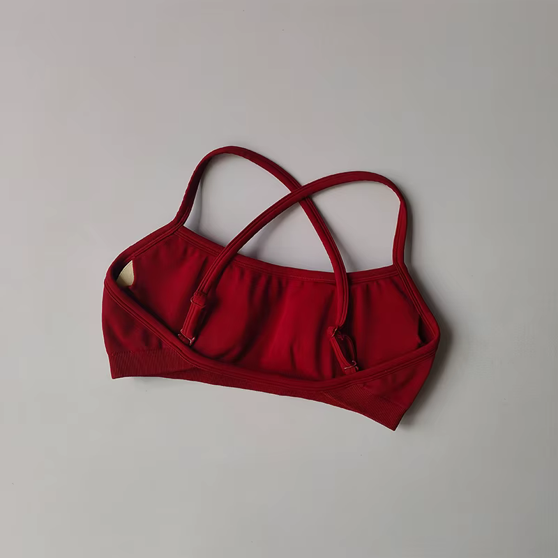 Soutien-gorge de sport résistant aux chocs et beau dos, sans couture, pour femmes, haut court, Tube,
