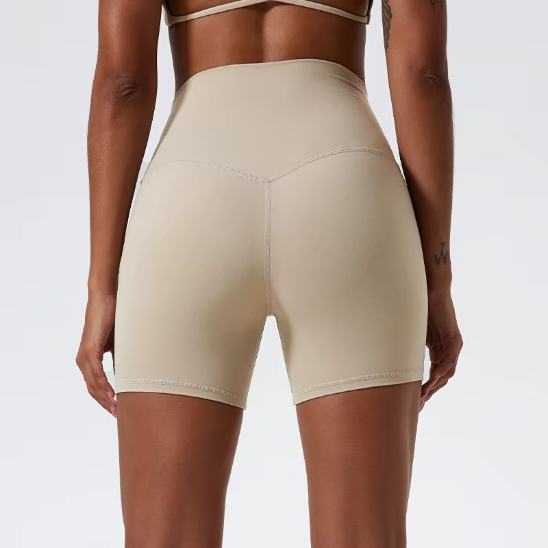 Hearuisavy Short de yoga doux d'été, Legging de sport taille haute pour femme, Short de course et d'