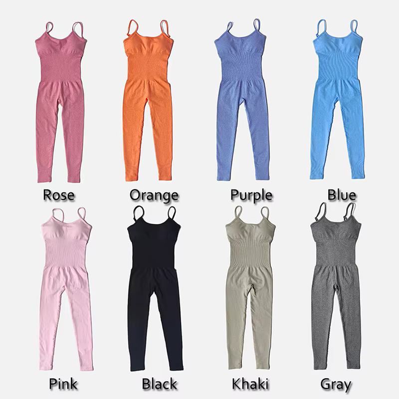 Ensemble de survêtement de yoga pour femme, combinaisons sans couture, barboteuses d'entraînement de