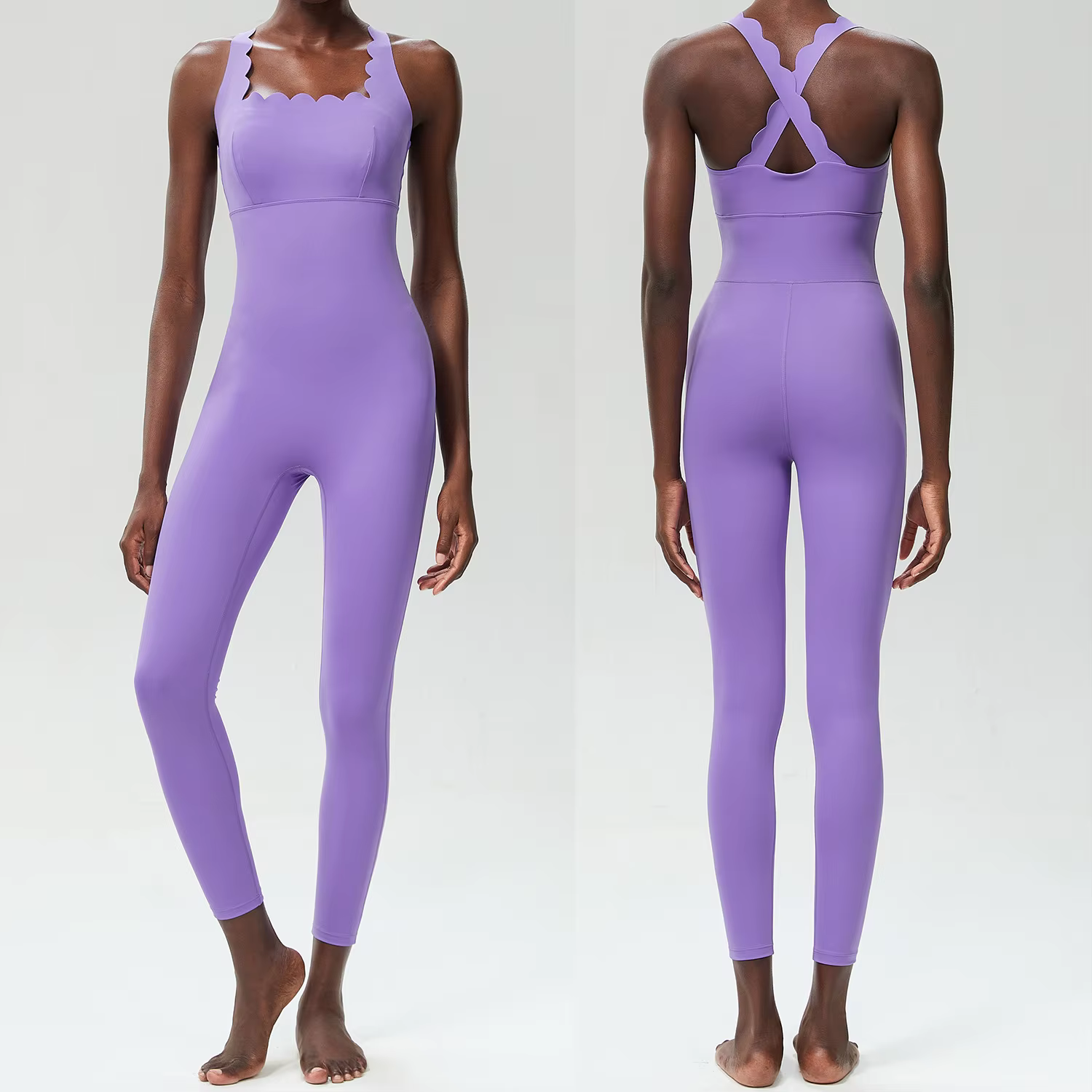 Combinaison de sport une pièce pour femme, extensible, douce, ajustée, respirante, super extensible,