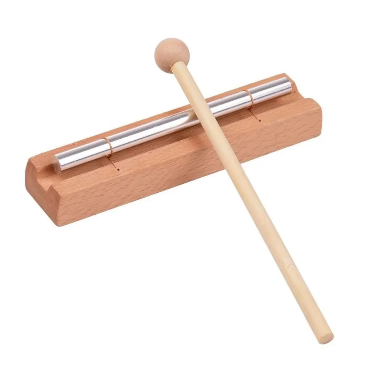 Carillon de méditation en bois Miwayer 1/2/3/5/7 tons – Base en bois massif, avec marteau, 440 Hz, s