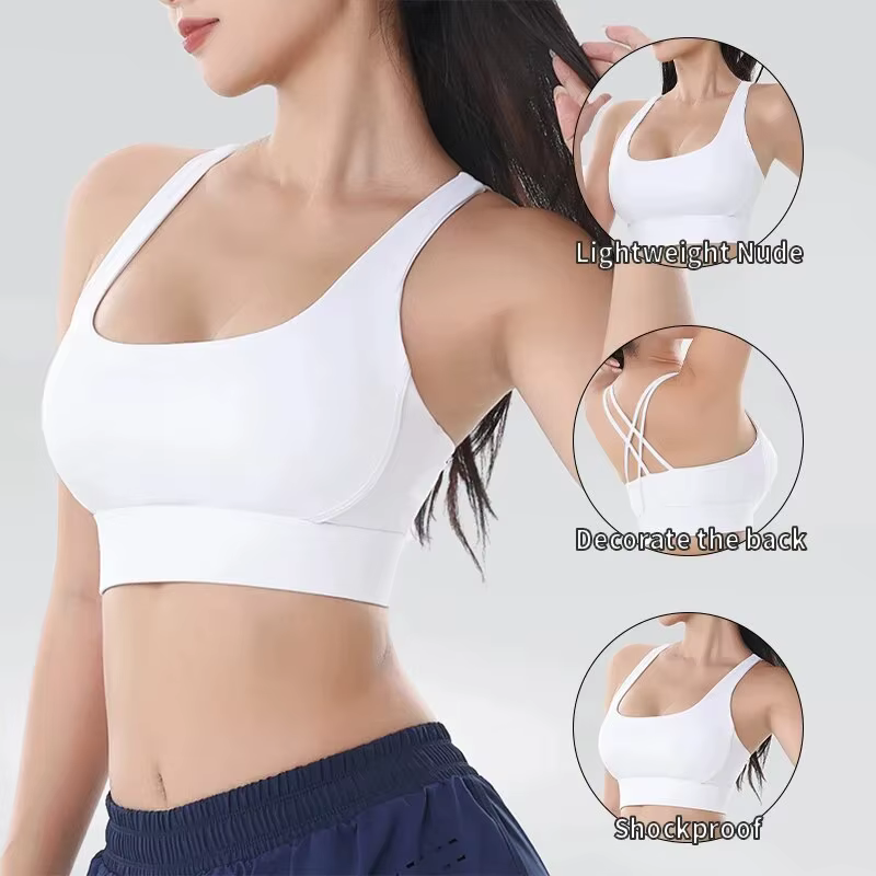Soutien-gorge en nylon respirant pour femme, haut sexy, soutiens-gorge de yoga, sous-vêtements de sp