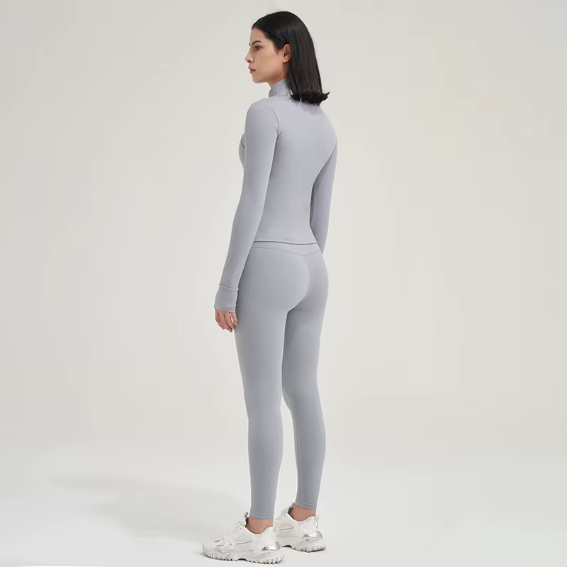 SOISOU Nylon femmes vêtements de Yoga Leggings soutiens-gorge Sexy Bralette chemise manteau ensemble