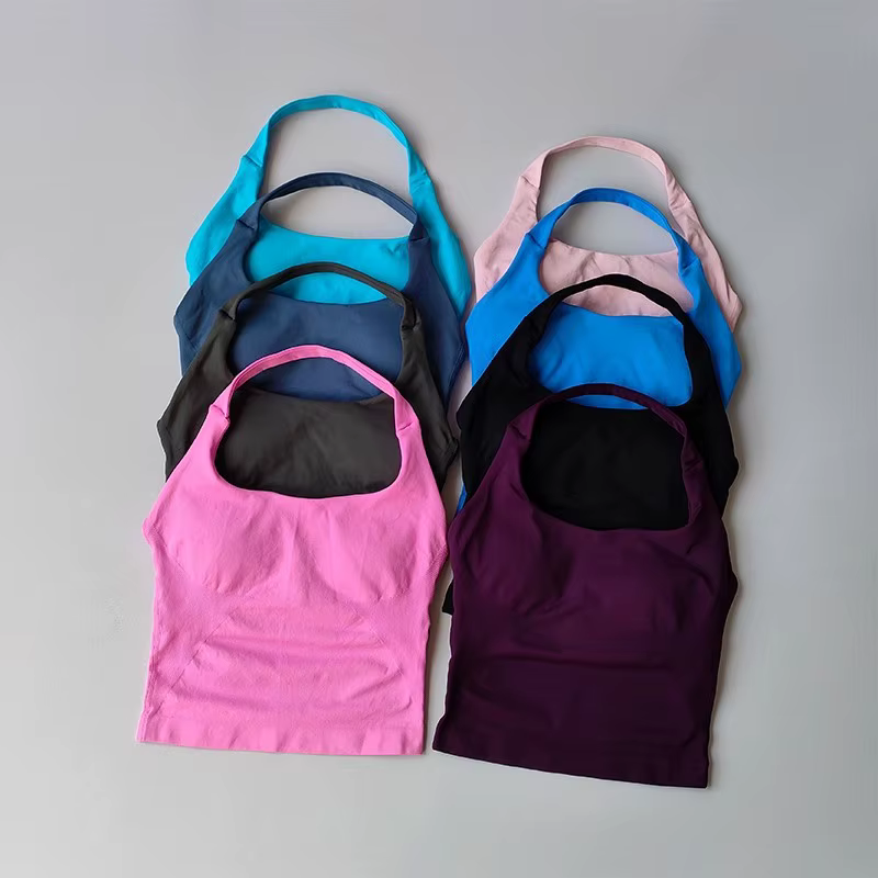 Gilet de Yoga à col licou, résistant aux chocs, sous-vêtements de sport, haute résistance, Fitness,