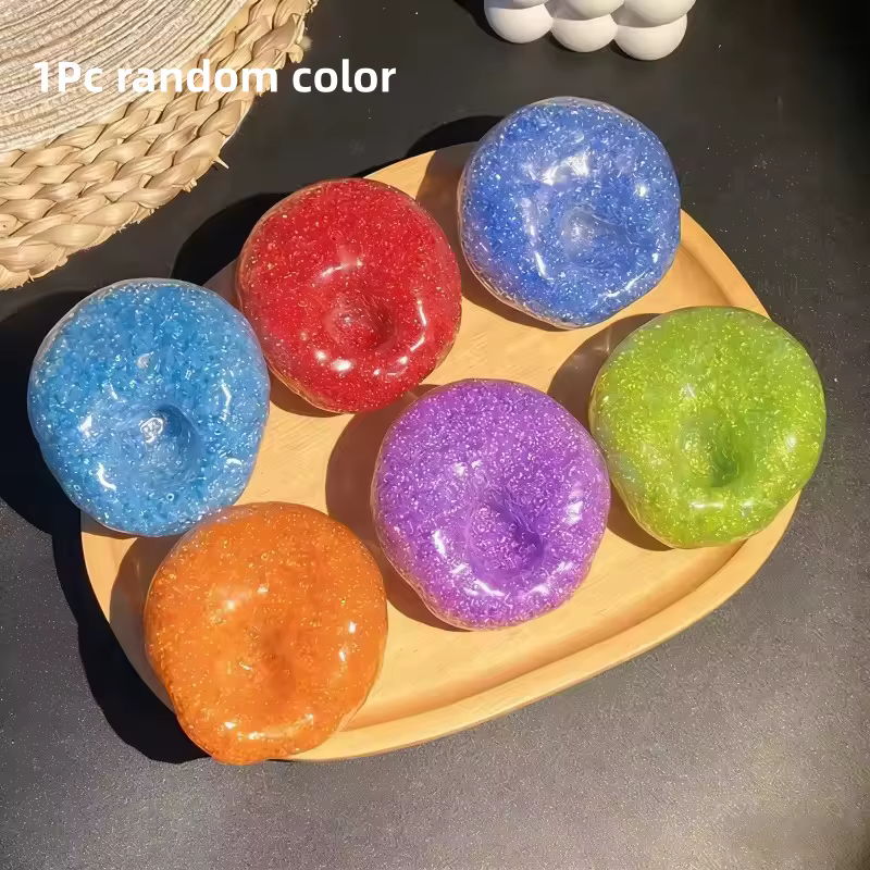Balle anti-stress colorée et portable, modulable, sonore et moelleuse, jouet sensoriel apaisant pour