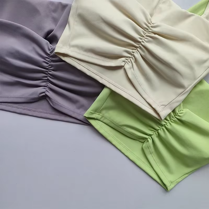 Camisole de yoga rembourrée dos nu sexy pour femmes, haut court de gymnastique, soutien-gorge de fit