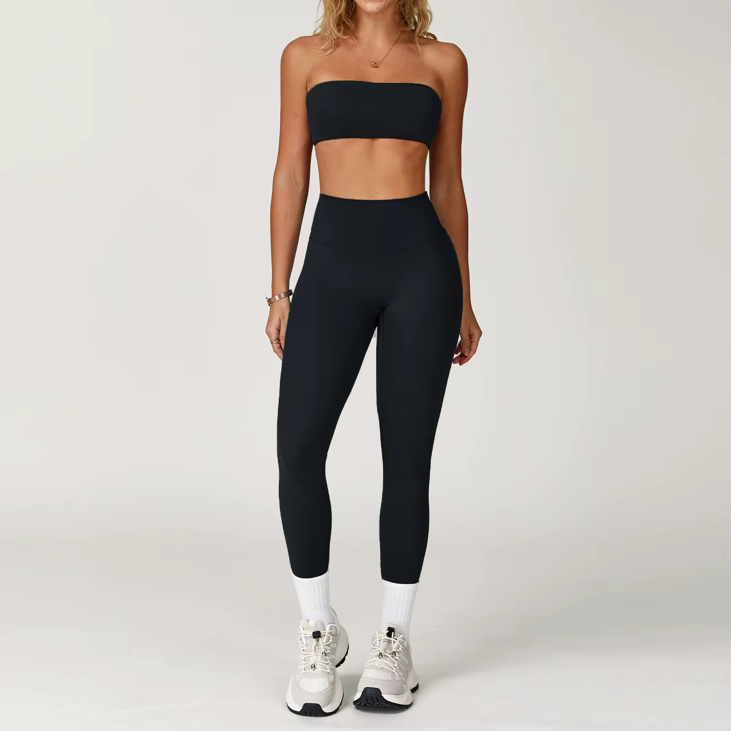 Ensemble de Yoga 2 pièces pour femmes, tenues d'entraînement, Fitness, survêtement de gymnastique, L
