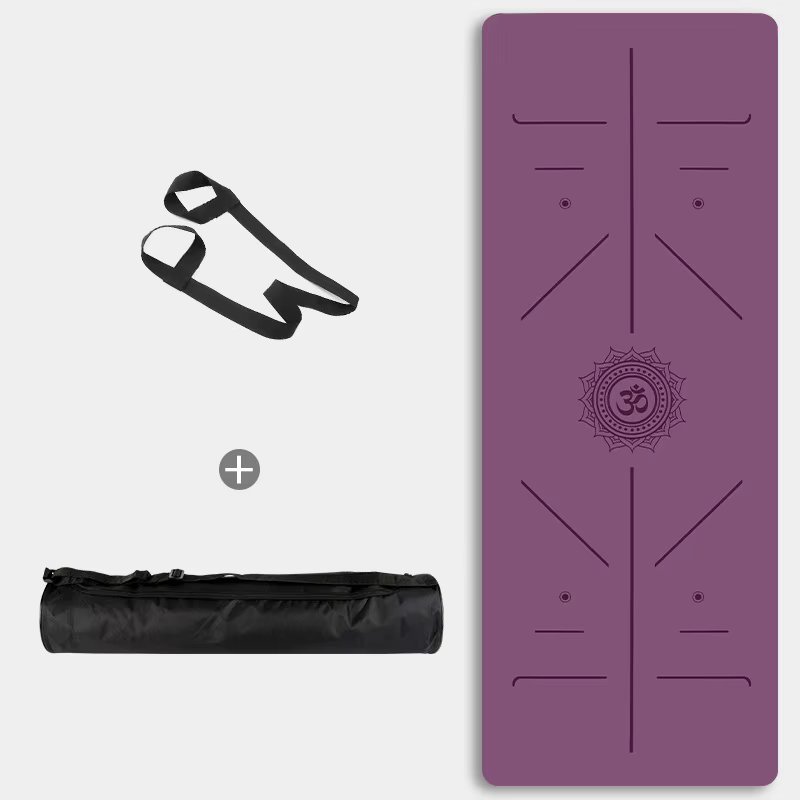Tapis de Yoga Pro avec Sangle de Transport pour Femme, Polymère Antidérapant, Cuillère à soupe, Fitn