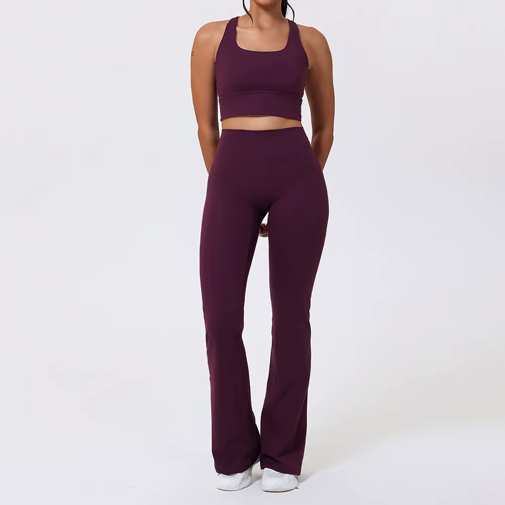 2 pièces costume de Yoga ensemble de sport vêtements de Yoga ensemble de gymnastique femmes survêtem