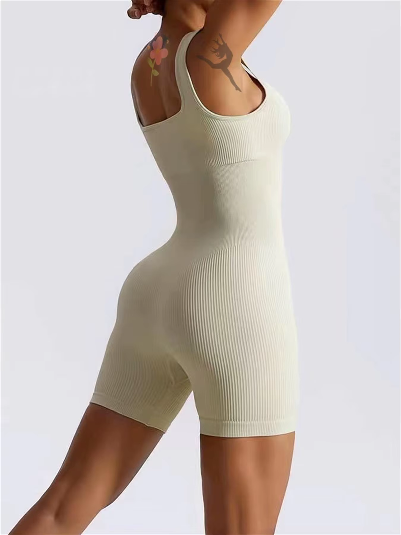 Vêtements de Yoga courts une pièce sans couture, vêtements de sport pour femmes, vêtements d'entraîn