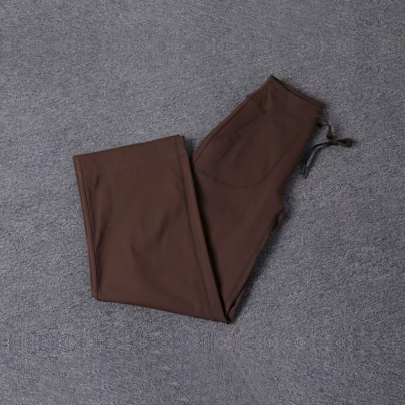 Pantalon de Yoga ample taille haute pour femmes, haute qualité, jambes droites, respectueux de la pe