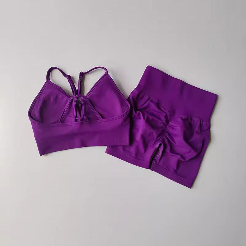 2 pièces ensembles de Yoga femmes taille haute tenues d'entraînement vêtements de sport vêtements de