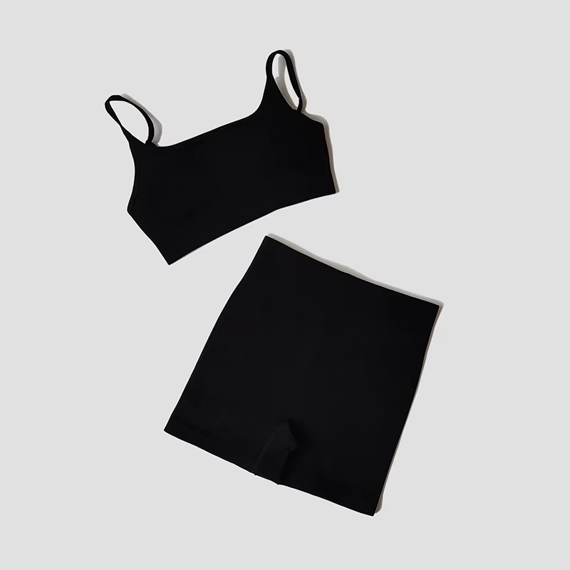 WAREBALL ensemble de Yoga sans couture femme haut court soutien-gorge Leggings 2 pièces tenue femme