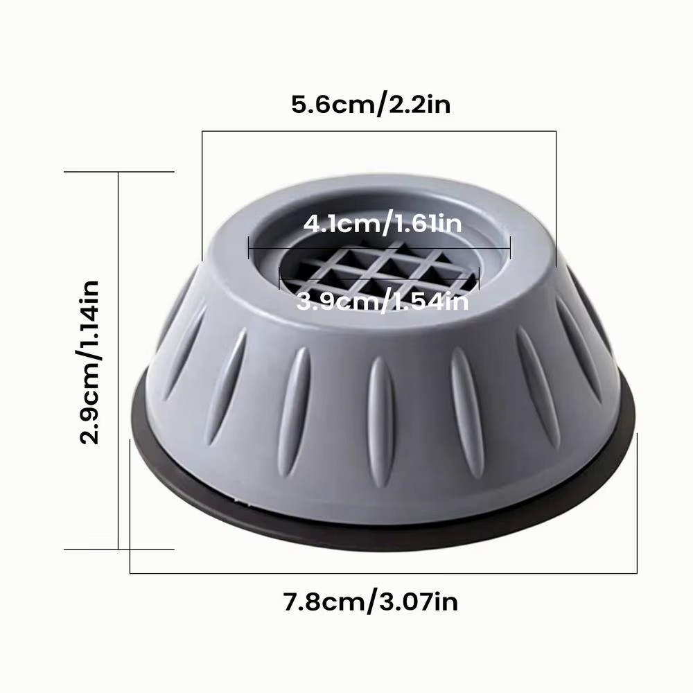Patins anti-vibration pour machine à laver, 4 pièces, tapis anti-bruit, patins amortisseurs pour mac