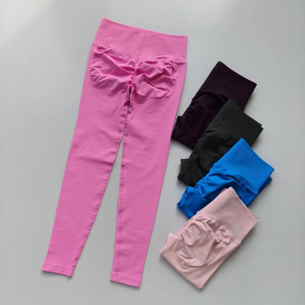 Leggings taille haute sans couture, pantalon de Fitness pêche, serré, extensible, fin, séchage rapid