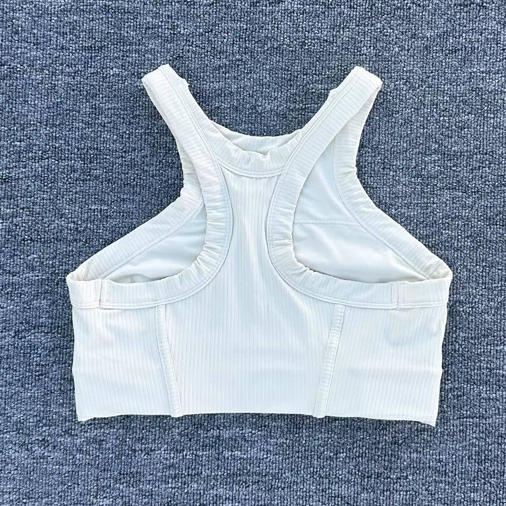 Femmes Yoga soutien-gorge débardeurs pour Fitness sensation nue Sport soutien-gorge côtelé gilet de