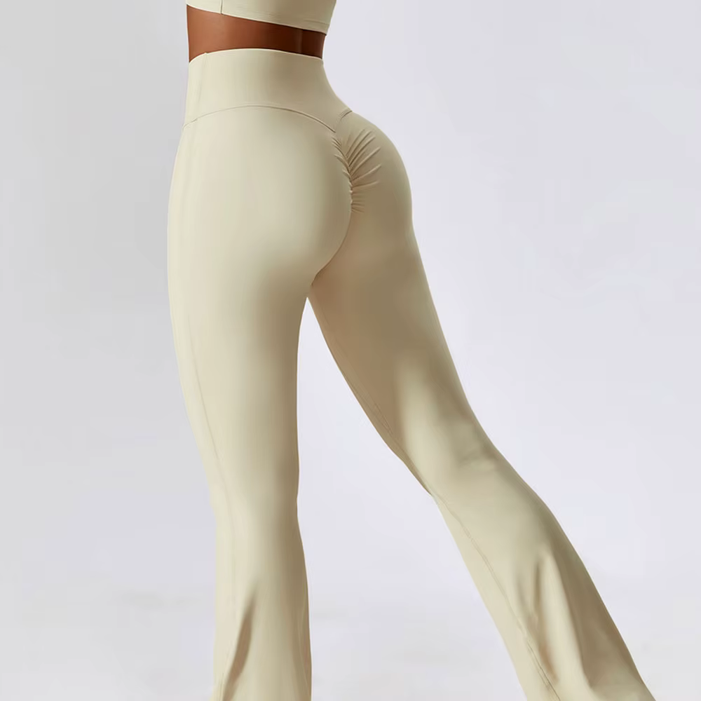 Pantalon large pour femme, leggings de yoga, collants taille haute, pantalon évasé décontracté, pant