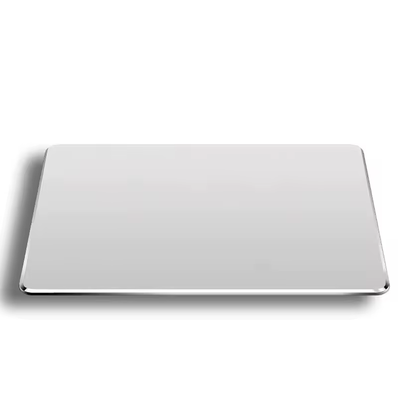 Tapis de souris en métal aluminium, fin, lisse, mat, antidérapant, imperméable, contrôle rapide et p